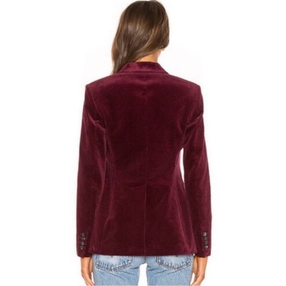 THEORY Power Jacket II Corduroy Deep Mulberry Blazer Sz 4 EUC - Picture 8 of 9